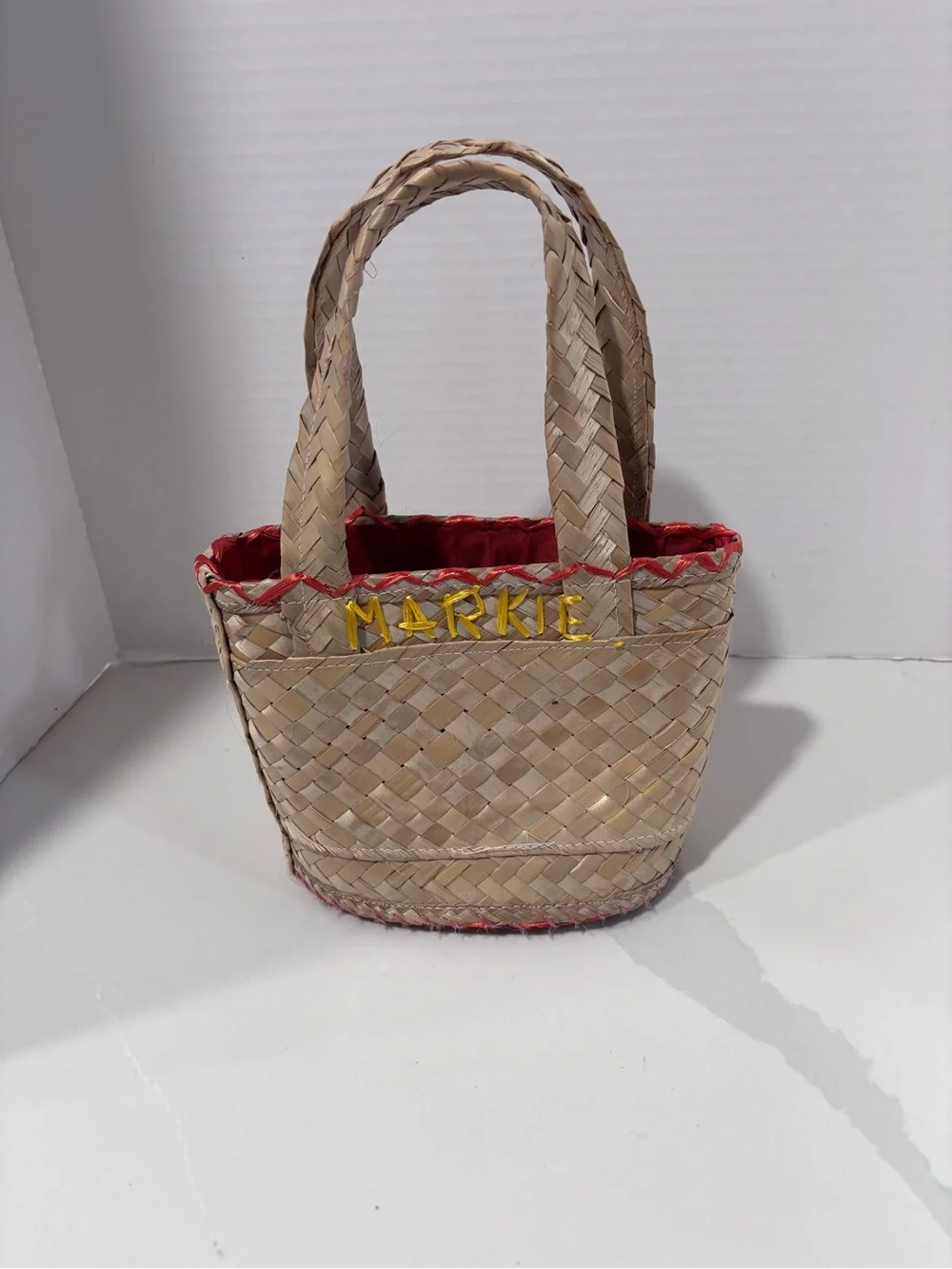 Vintage Disney Mickey Straw Tote Bag - Bahamas